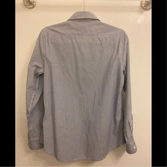 Nili Lotan | Stripe Blue and White Button up - Picture 4 of 8